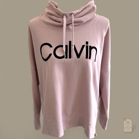 Calvin Klein Sweaters - Calvin Klein Pink Cowl Neck Sweatshirt Pullover L